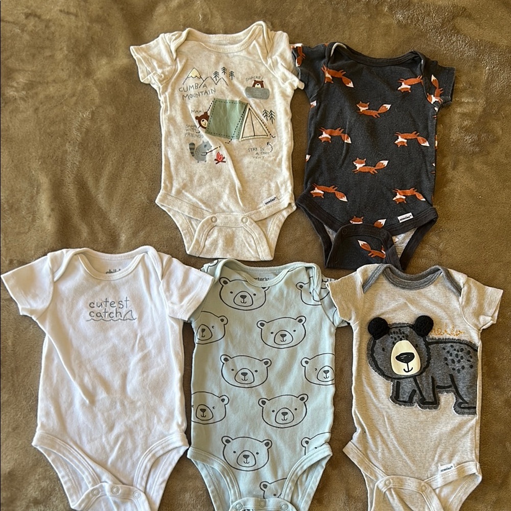 5 piece 0-3m onesie bundle